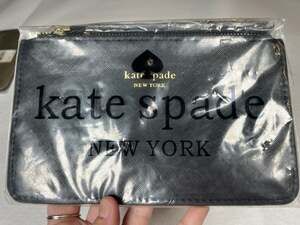 Kate Spade NY Saffiano Leather Zip-Top Wristlet Clutch in Black. NWT. Old Money